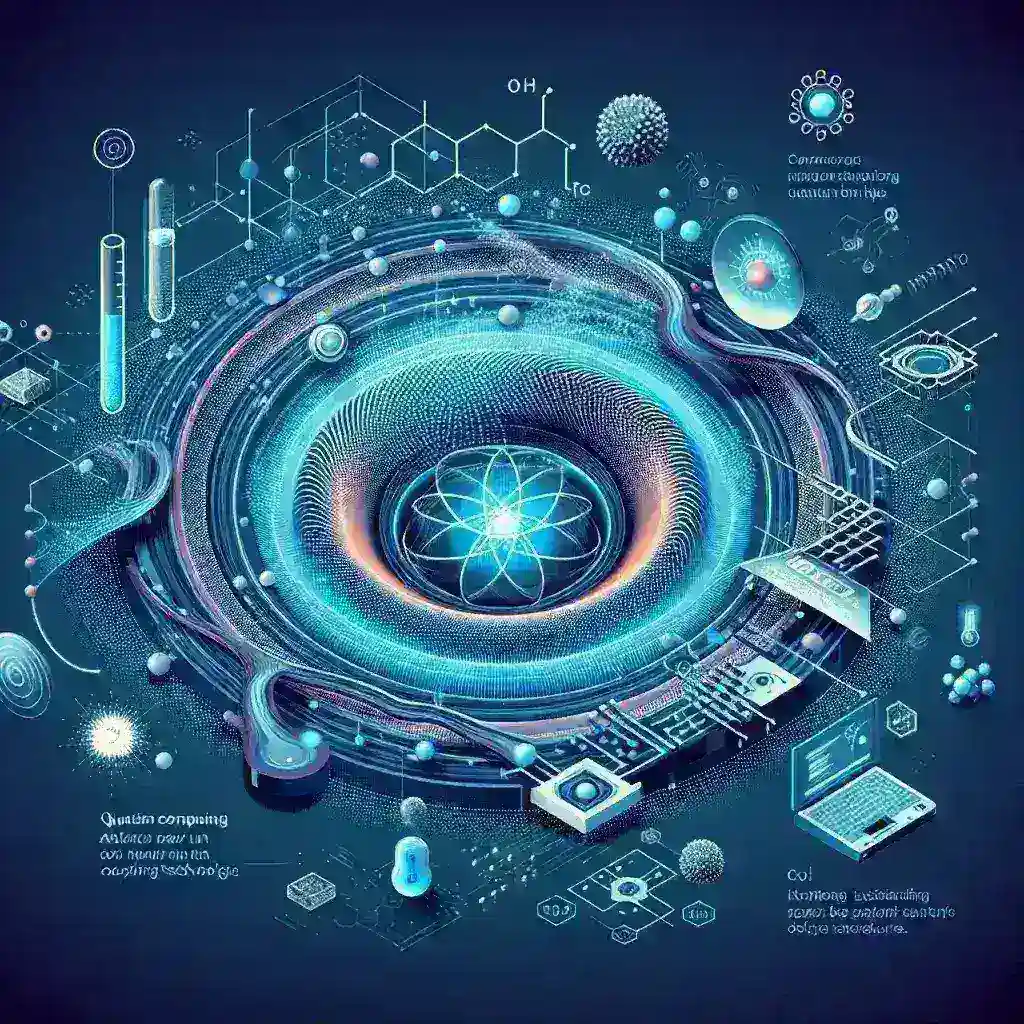 "Advanced cooling technology for quantum computing: a close-up of a cooling system designed to maintain optimal temperatures for sustained quantum operations, showcased in a high-tech laboratory setting."