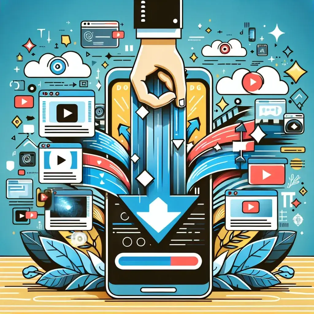 "User downloading a TikTok video using a video downloader app on a smartphone, illustrating the process discussed in The Ultimate Guide to TikTok Video Downloaders."